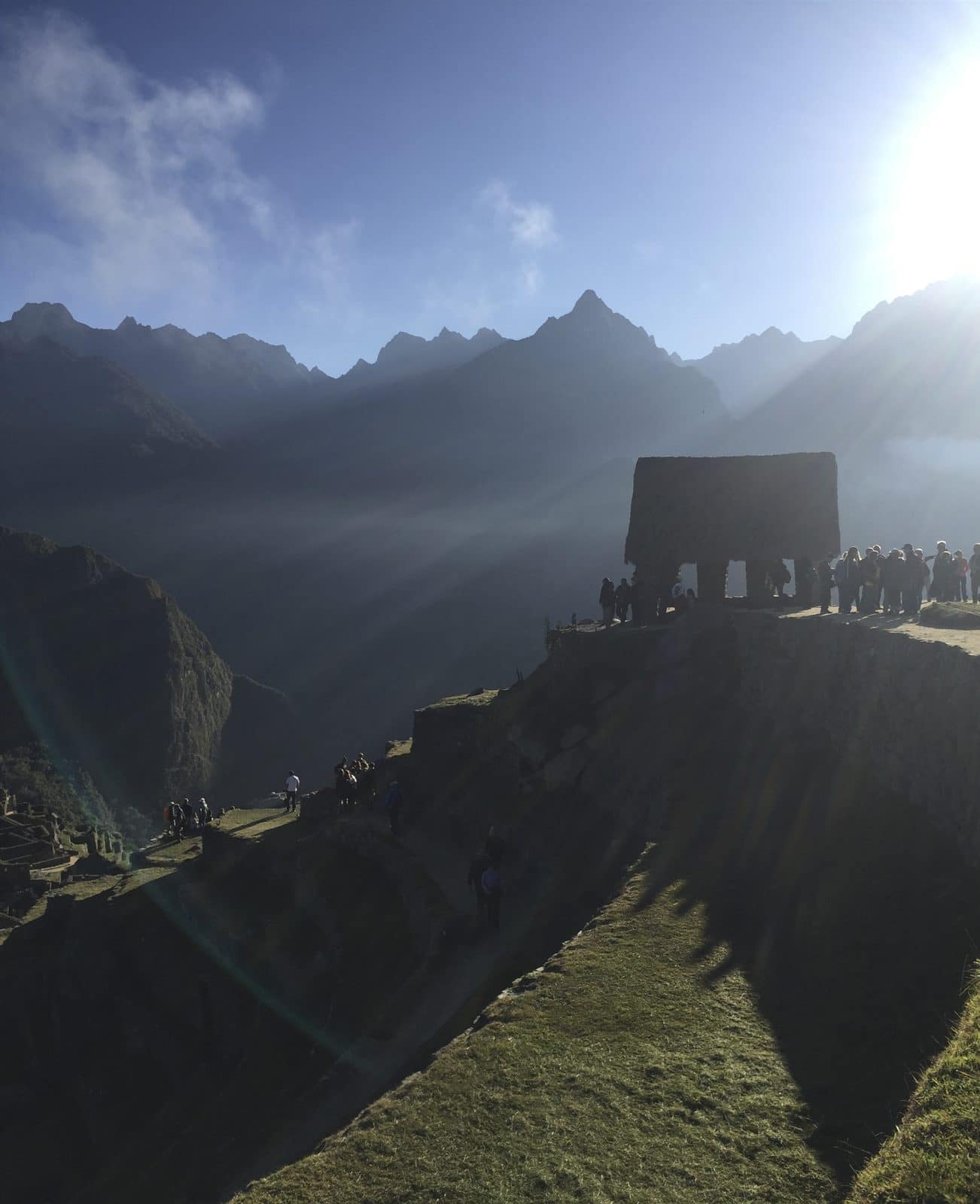 Looking through the Sun Gate, Inti Punku, above Machu Picchu