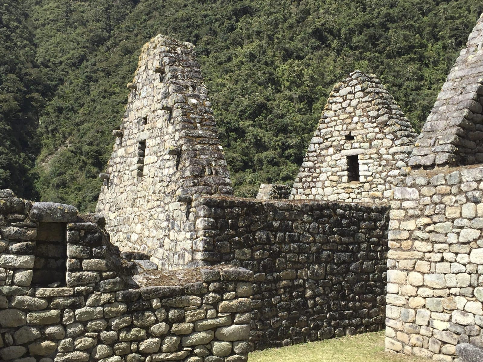 The Inca ruins at Chachabamba, a checkpoint on the trail to Machu Picchu