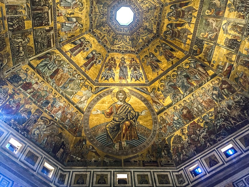 Mosiac ceiling of The Baptistry, Rome