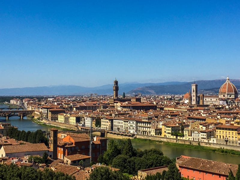 Postcard view of Florence from Piazzale Michelangelo